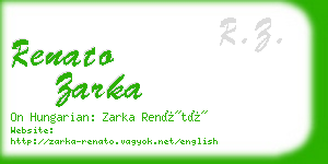 renato zarka business card